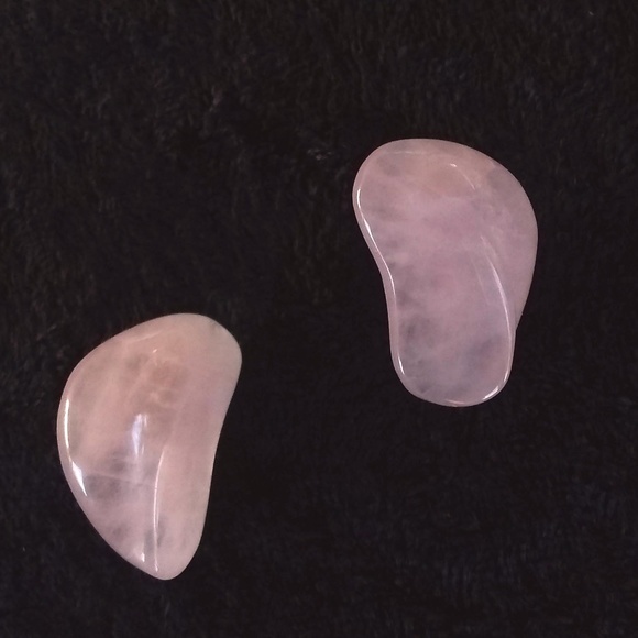 Vintage Rose Quartz Post Earrings - Picture 1 of 4